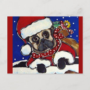 Cartes Pour Fêtes Annuelles Pug de vacances