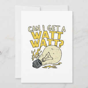 Cartes Pour Fêtes Annuelles Puis-Je Obtenir Un Watt ? Cadeau électrique