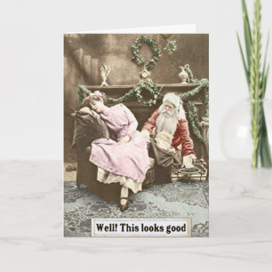 Cartes Pour Fêtes Annuelles Puits ! Ceci semble bon - Père Noël déplaisant