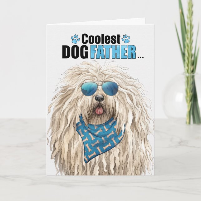 Cartes Pour Fêtes Annuelles Puli Chien Coolest Papa Jamais Fête des pères (Devant)