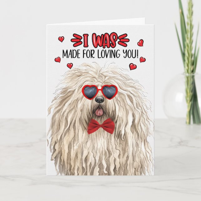 Cartes Pour Fêtes Annuelles Puli Chien fait pour vous aimer Valentine (Devant)
