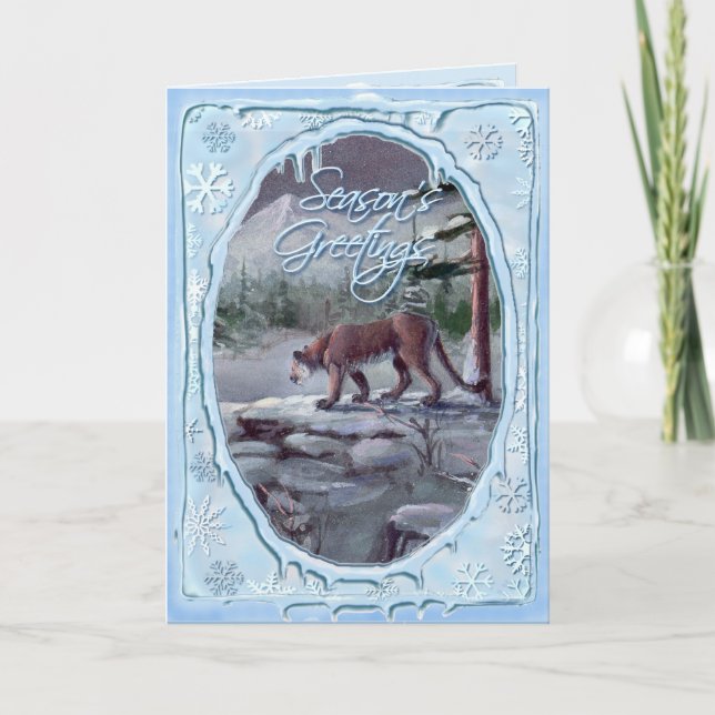 Cartes Pour Fêtes Annuelles PUMA de BONNES FÊTES par SHARON SHARPE (Devant)