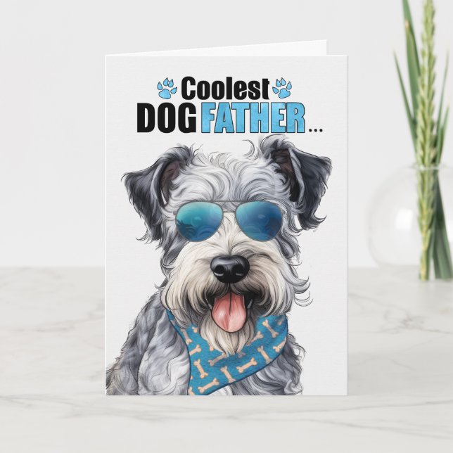 Cartes Pour Fêtes Annuelles Pumi Chien Coolest Papa Jamais Fête des pères (Devant)