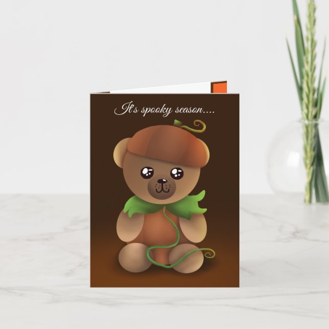 Cartes Pour Fêtes Annuelles Pumpkin Teddy - Birthday Card (Devant)