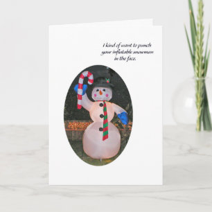 Cartes Pour Fêtes Annuelles Punch Un Snowman