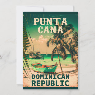 Cartes Pour Fêtes Annuelles Punta Cana Dominicaine - Souvenir Vintage 80s