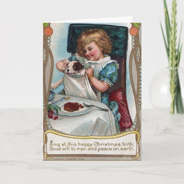 Cartes Pour Fêtes Annuelles Puppy de Christmas (Devant)