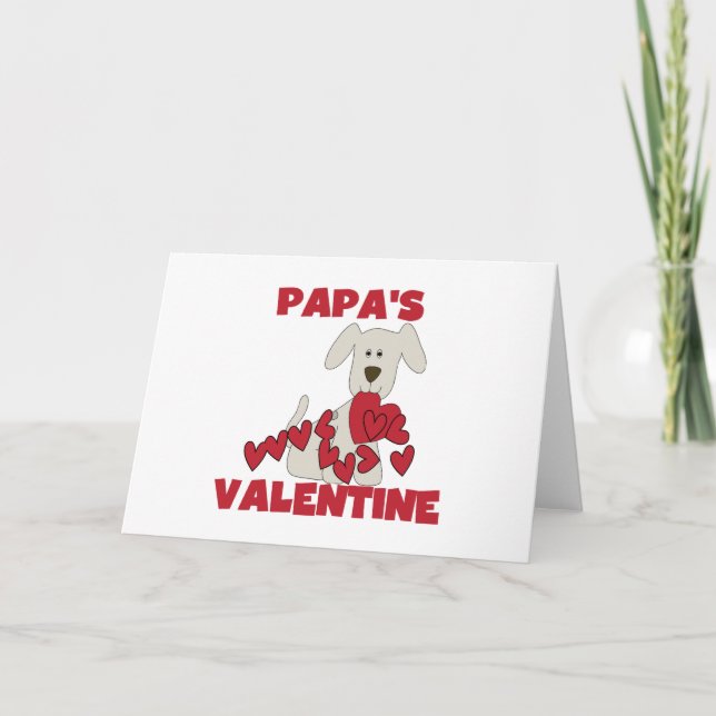Cartes Pour Fêtes Annuelles Puppy Papa's Valentine Tshirts and Venin (Devant)