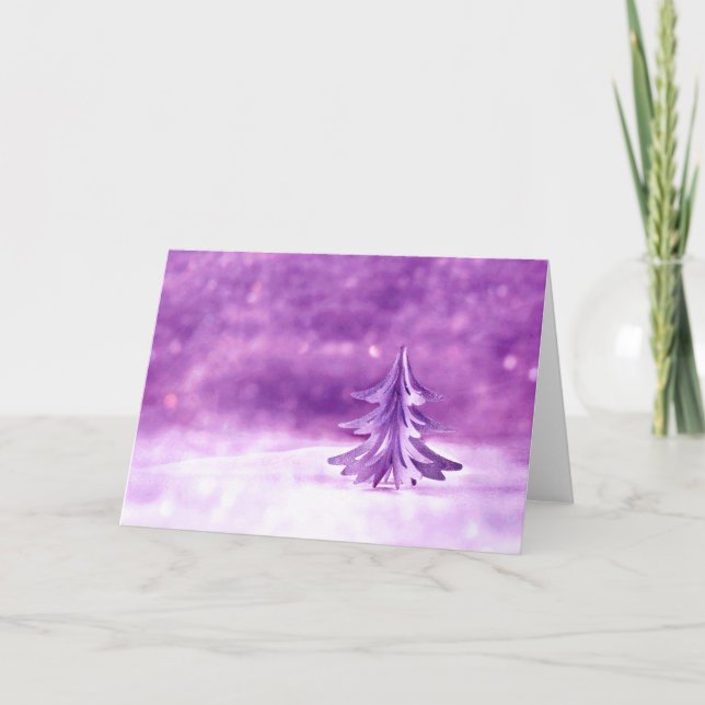 Cartes Pour Fêtes Annuelles Purple Christmas Wonderland (Devant)