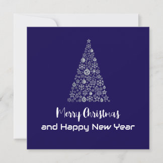 Cartes Pour Fêtes Annuelles Purple greeting card Merry Christmas New Year tree