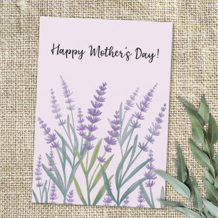 Cartes Pour Fêtes Annuelles Purple Lavender Floral Bonne Fête des mères