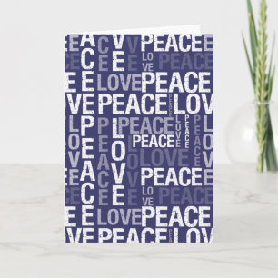 Cartes Pour Fêtes Annuelles Purple Peace Love