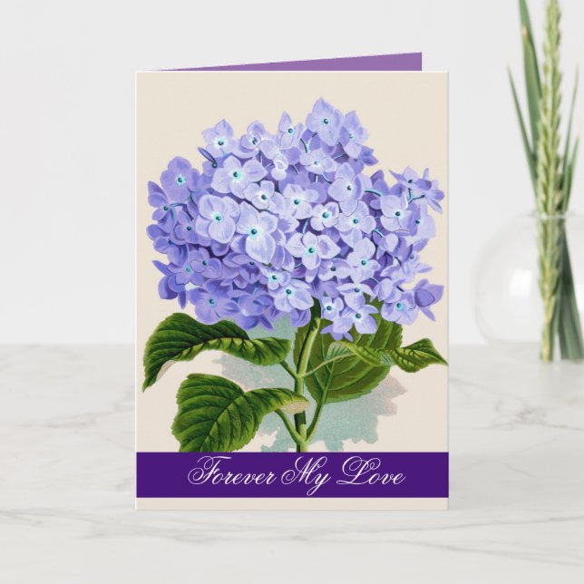 Cartes Pour Fêtes Annuelles Purple Valentines Day Love Poem Greeting Card (Devant)
