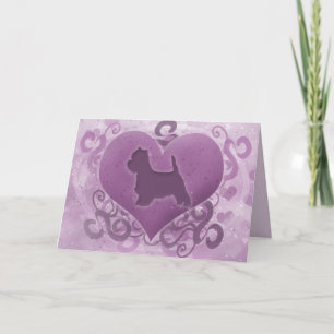 Cartes Pour Fêtes Annuelles Purple Westie Valentine's Day Card