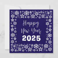 Purple white Square wish card with golden stars
