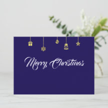 Purple wish card Merry Christmas