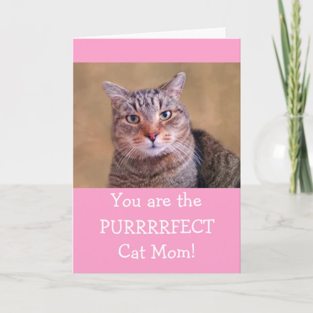 Cartes Pour Fêtes Annuelles Purrfect Chat Fête de la Mère de maman (Devant)