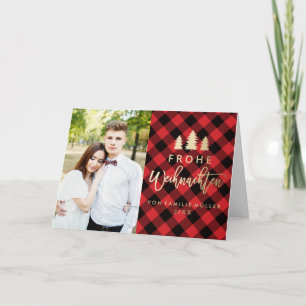 Cartes Pour Fêtes Annuelles Putréfaction Kariert   Weihnachtskarte