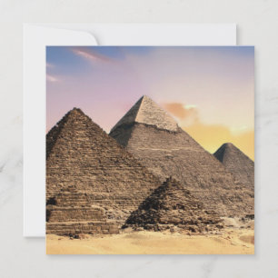 Cartes Pour Fêtes Annuelles pyramides de gizeh Égypte antique paysage désertiq