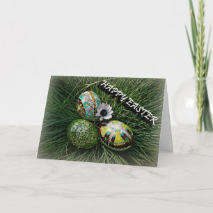 Cartes Pour Fêtes Annuelles Pysanky coloré