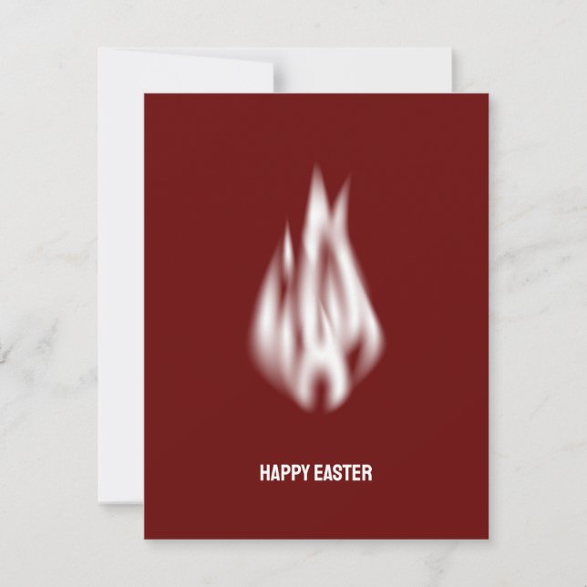 Cartes Pour Fêtes Annuelles Qr Code Joyeuse Flamme blanche douce de Pâques (Devant)