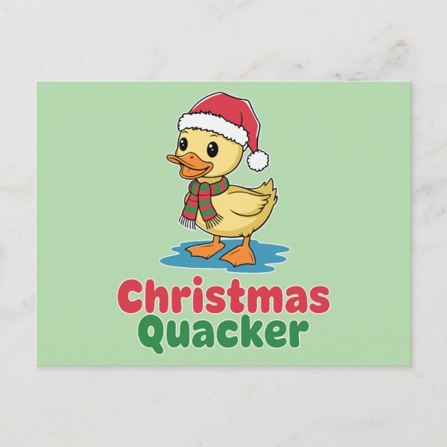 Cartes Pour Fêtes Annuelles Quacker de Noël (Devant)