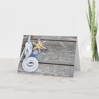 Cartes Pour Fêtes Annuelles Quai nautique avec ornements