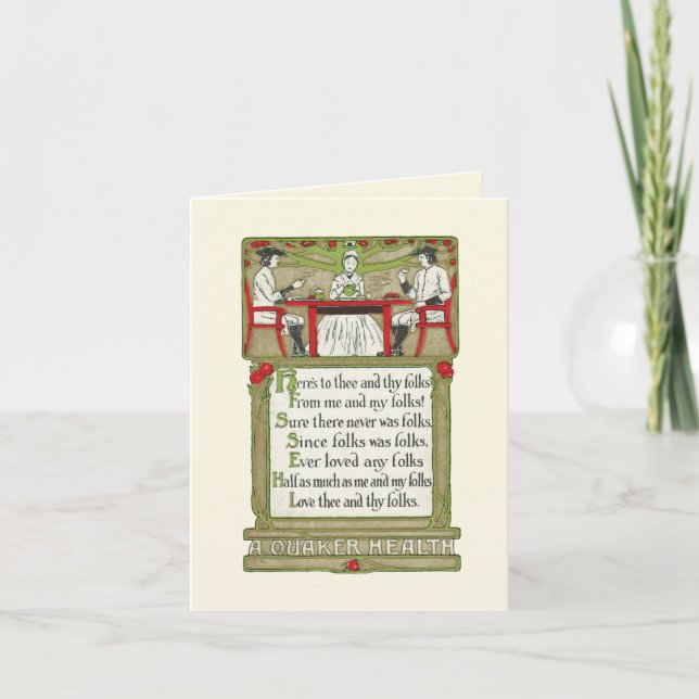 Cartes Pour Fêtes Annuelles Quaker Health-Voici pour vous et vos amis (Devant)