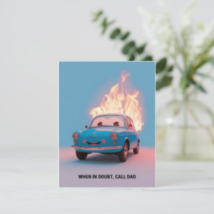 Cartes Pour Fêtes Annuelles Quand En Doute Appelez Papa Fête des pères Drôle P