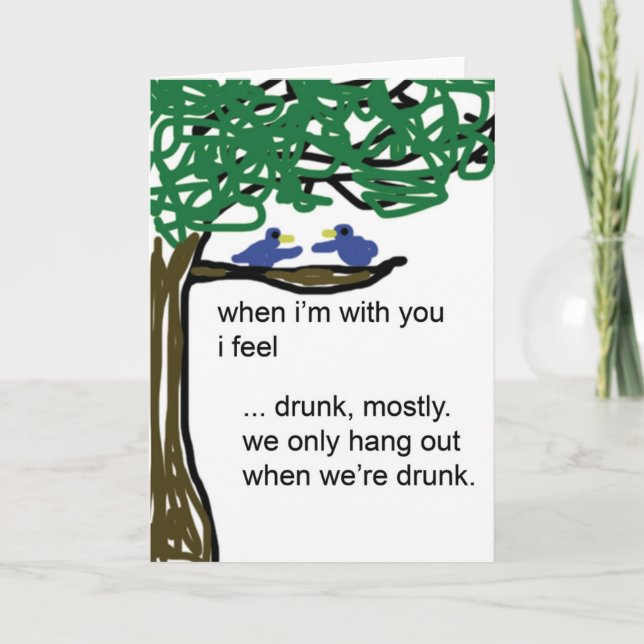 Cartes Pour Fêtes Annuelles Quand je suis avec vous… (Devant)