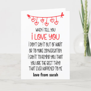 Cartes Pour Fêtes Annuelles Quand je vous dis que je vous aime