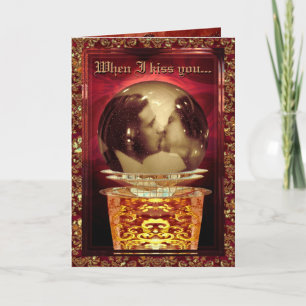 Cartes Pour Fêtes Annuelles Quand je vous embrasse Personnalisable