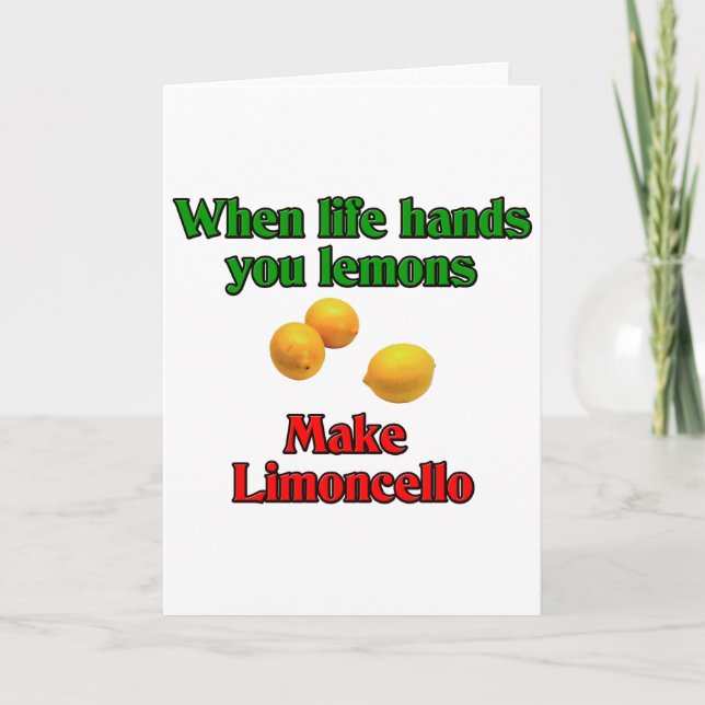 Cartes Pour Fêtes Annuelles Quand La Vie Vous Met Des Citrons (Devant)