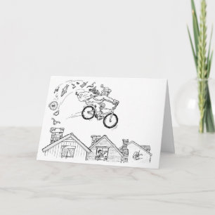 Cartes Pour Fêtes Annuelles Quand le Cerf est malade et que la Motoneige est t