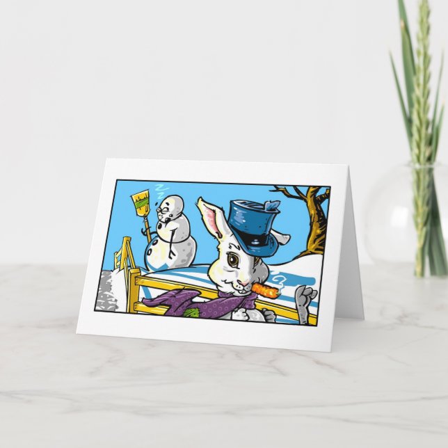 Cartes Pour Fêtes Annuelles Quand les neiges dorment (Devant)