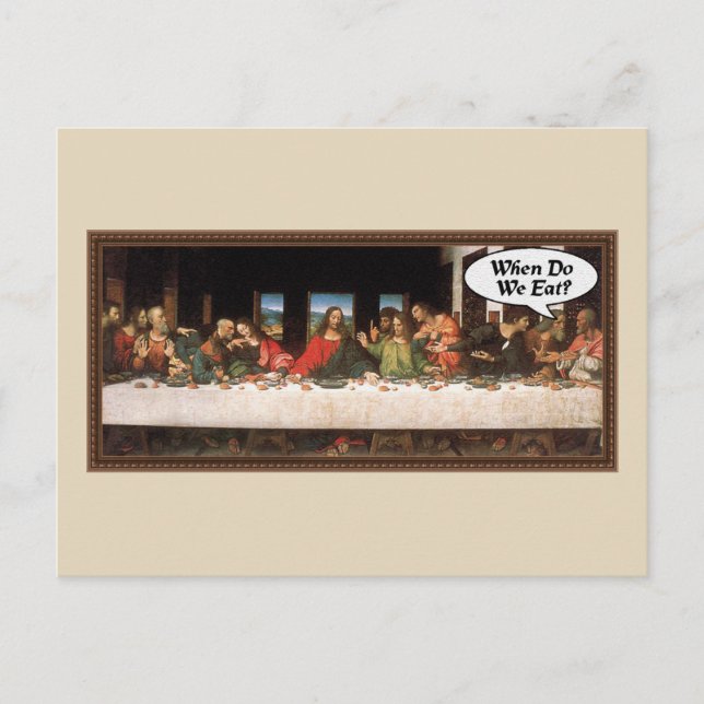 Cartes Pour Fêtes Annuelles Quand Mangeons-Nous ? - Dîner Dernier pour les fêt (Devant)