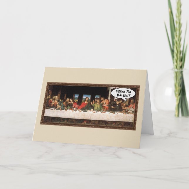 Cartes Pour Fêtes Annuelles Quand Mangeons-Nous ? - Dîner Dernier pour les fêt (Devant)