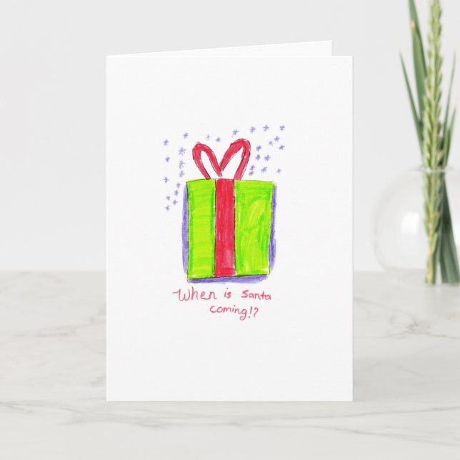 Cartes Pour Fêtes Annuelles Quand Père Noël arrive-t-elle ? Par Alix (Devant)
