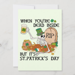 Cartes Pour Fêtes Annuelles Quand vous êtes mort à l'intérieur mais que c'est