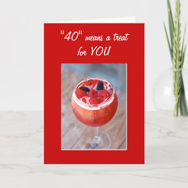 CARTES POUR FÊTES ANNUELLES QUARANTE SIGNIFIE UN TRAITEMENT POUR VOUS-MANGER B (Devant)