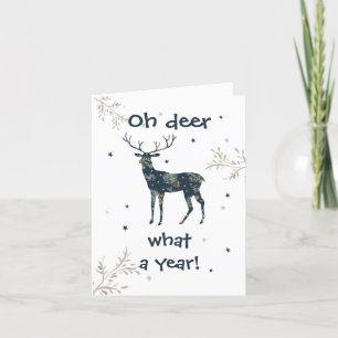 Cartes Pour Fêtes Annuelles Quarantine 2020 Noël Oh Cerf Quelle Année