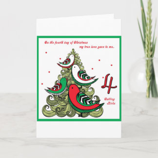 Cartes Pour Fêtes Annuelles Quatrième jour de Noël