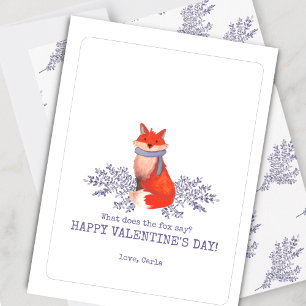 Cartes Pour Fêtes Annuelles Que dit le Fox Valentine's Day Holiday Card