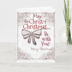 Cartes Pour Fêtes Annuelles Que le Christ de Noël soit avec vous, Artiste