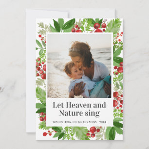 Cartes Pour Fêtes Annuelles Que Le Ciel Et La Nature Chantent Photo de fête