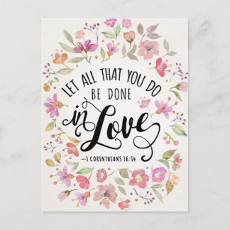 Cartes Pour Fêtes Annuelles Que Tout Ce Que Vous Faites Soit Fait Dans L'Amour