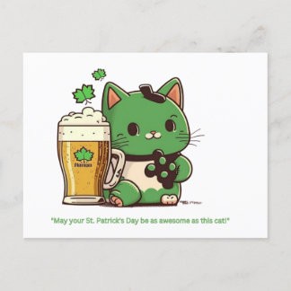 Cartes Pour Fêtes Annuelles "Que votre Saint Patrick soit futile - Cat Post