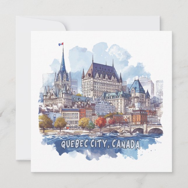 Cartes Pour Fêtes Annuelles Québec Canada (Devant)