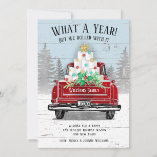 Cartes Pour Fêtes Annuelles Quel an 2020 Funny Toilet Papier Vintage Camion