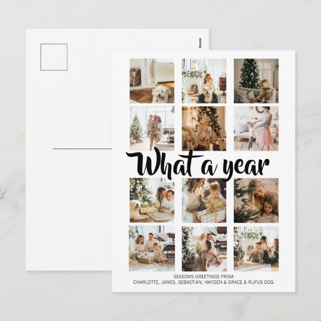 Cartes Pour Fêtes Annuelles Quel an photo Noël personnalisé (Devant / Derrière)